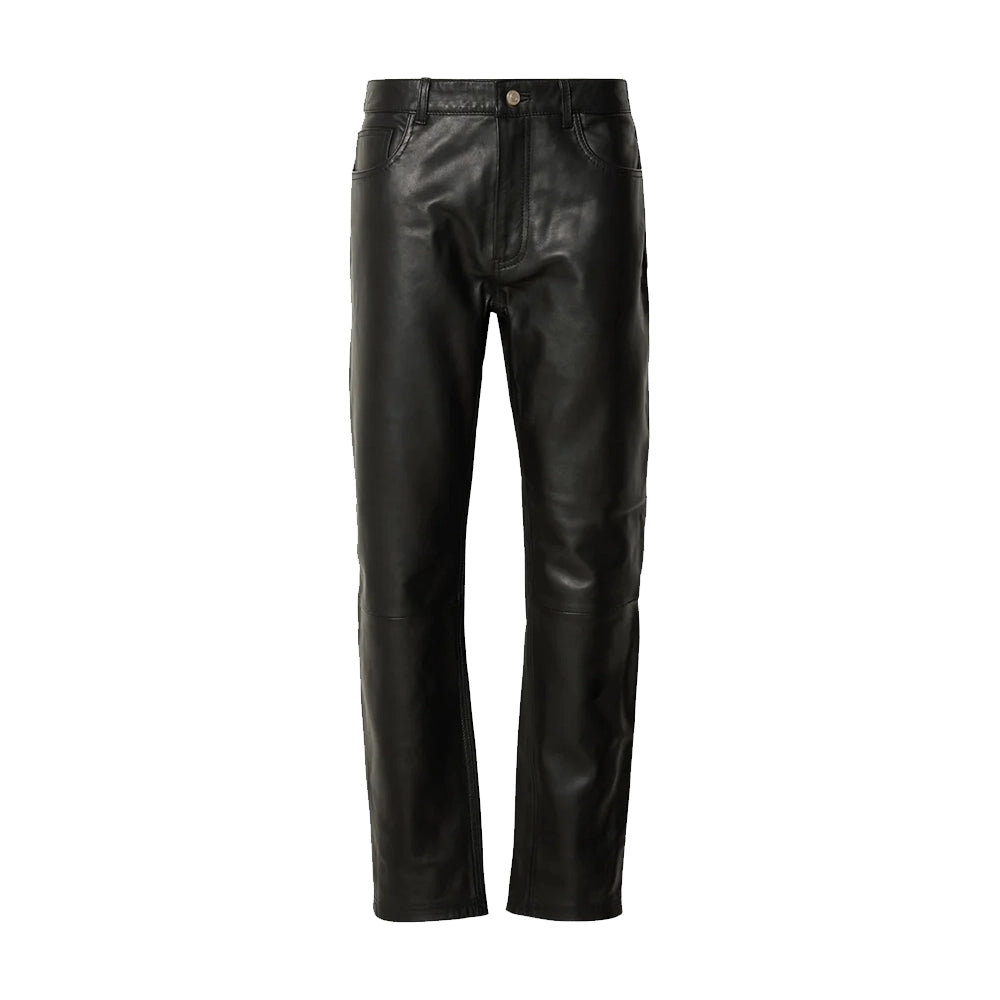 Straight Leg Leather Black Pants Mens Straight Leg Leather Black Pants Mens