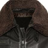 Men’s Brown Fur Collar B3 RAF Sheepskin Shearling Jacket
