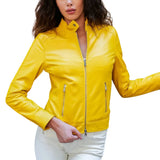 Biker-Leather-Yellow-Jacket