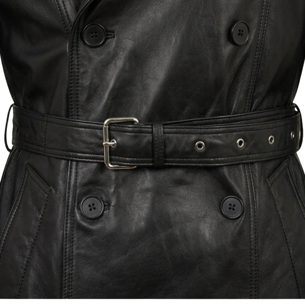Black-Belted-Leather-Trench-Coat-Men's
