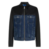 Black-Leather-Blue-Denim-Trucker-Jacket-Men's