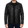 Black-Men's-Leather-Trucker-Jacket