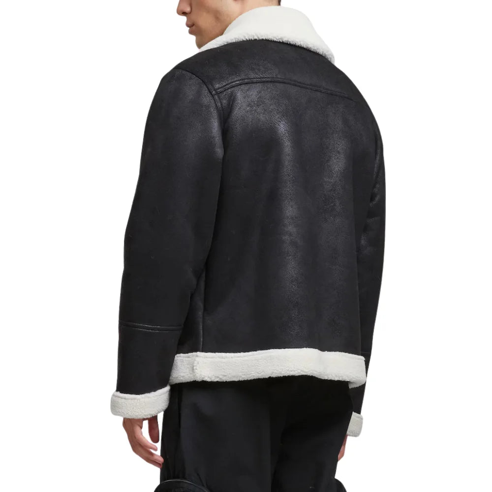 Black-Men's-Shearling-Aviator-Jacket