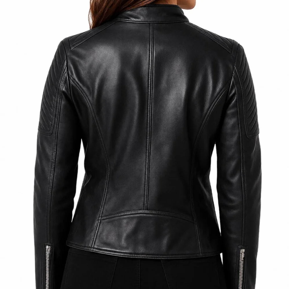Black-Moto-Leather-Jacket-with-Quilted-Sleeves