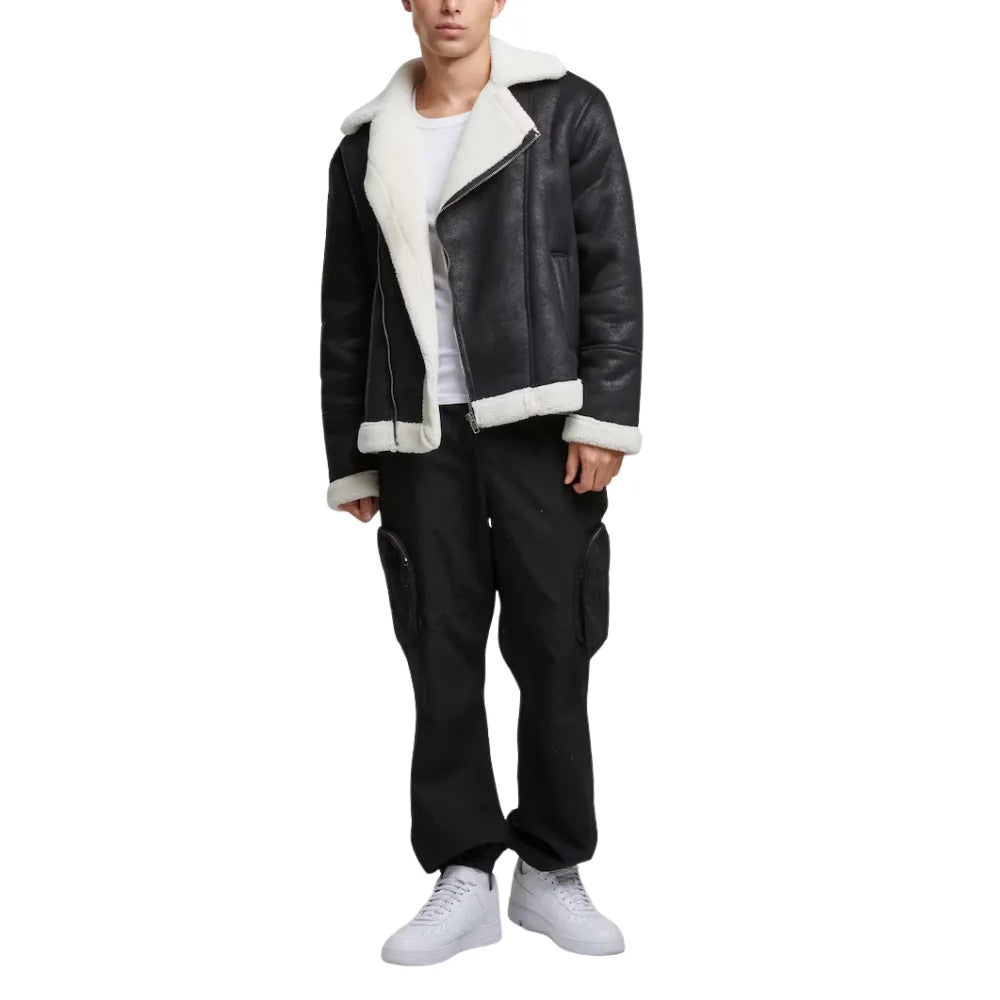 Black-Shearling-Aviator-Jacket