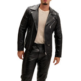 Black-Snakeskin-Embossed-Biker-Jacket-Men's