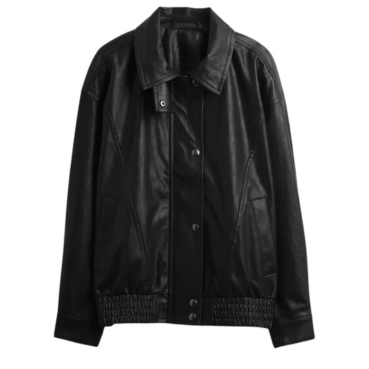 Bomber-Black-Oversized-Leather-Jacket-Women's
