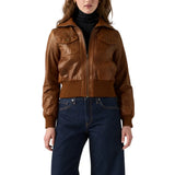 Bomber-Leather-Cognac-Brown-Jacket-Women's