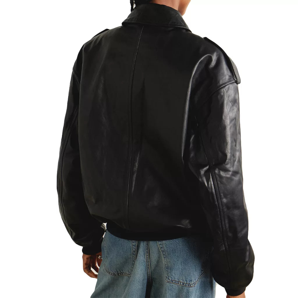 Bomber_Women_s_Black_Leather_Jacket_with_Flap_Pockets