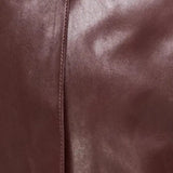 Burgundy-Leather-Belted-Short-Trench-Coat