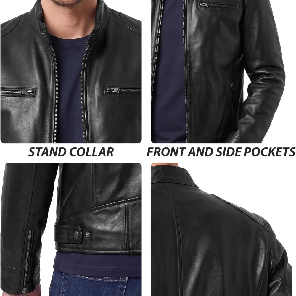 Cafe-Racer-Leather-Black-Jacket-Men's