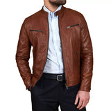 Cognac-Leather-Cafe-Racer-Jacket-Men's