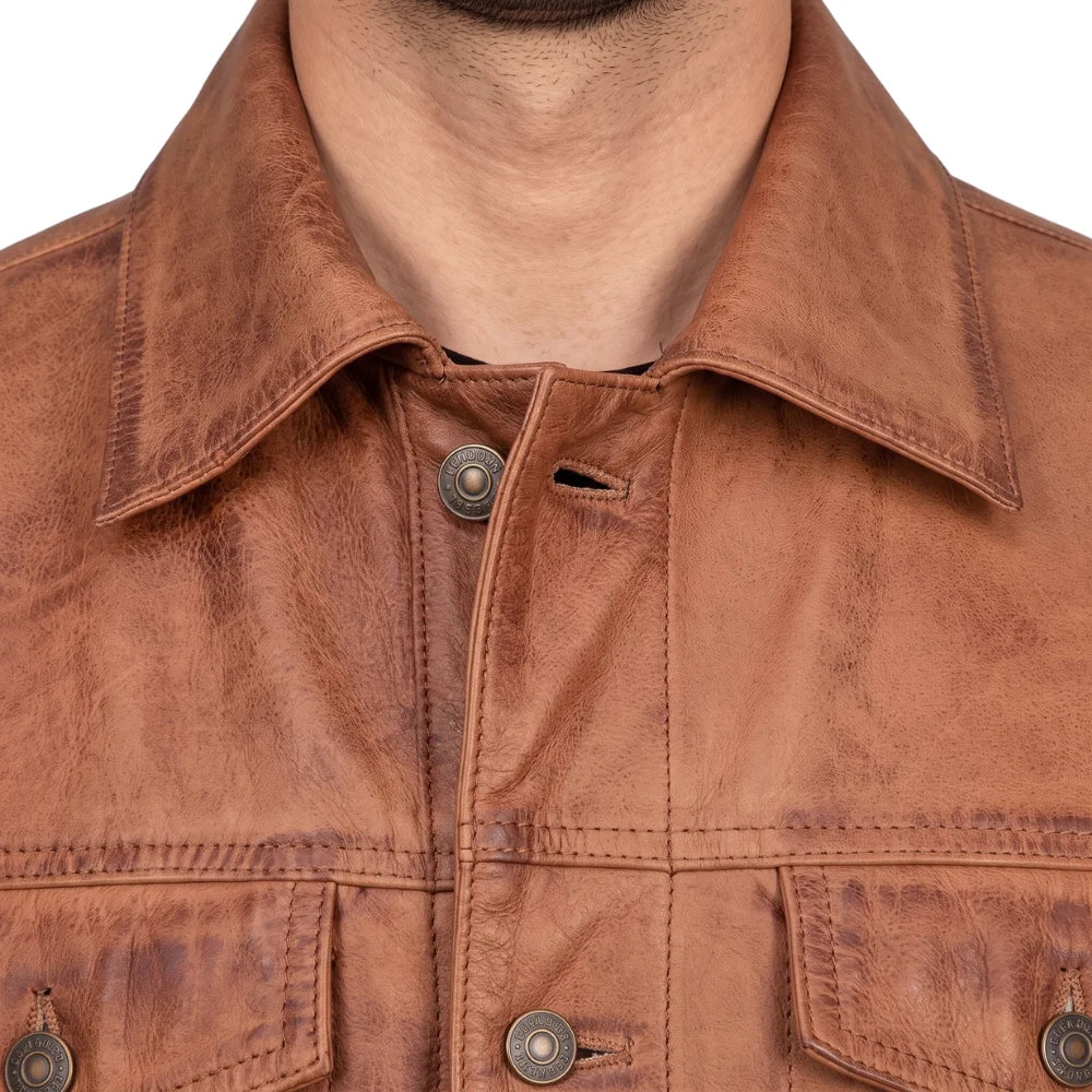 Cognac-Tan-Leather-Trucker-Jacket-Men's