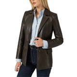 Dark-Brown-Blazer-Women's-Leather