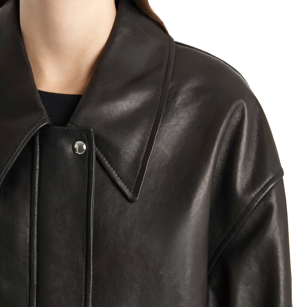 Dark-Brown-Leather-Bomber-Jacket-Women's