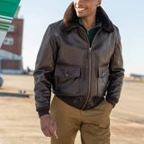 Dark-Brown-Men's-G-1-Flight-Leather-Jacket