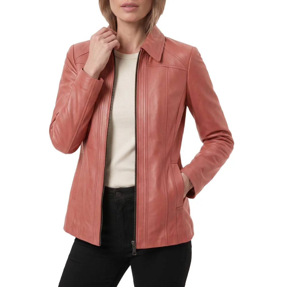 Dusty-Pink-Leather-Shirt-Jacket-Women's