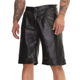 GenuineBlackLeatherShortsMen_s