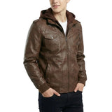 Hooded-Brown-Leather-Bomber-Jacket-Men's
