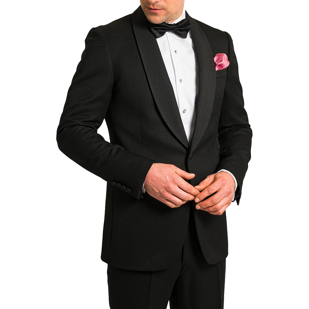 Black 2 Piece Dinner Suit with Shawl Collar