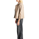Leather-Beige-Cape-Jacket-Women's