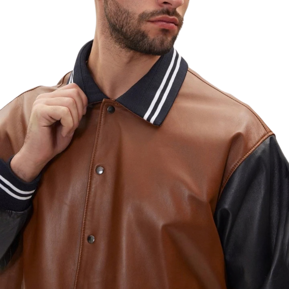 Leather-Black-Brown-Varsity-Jacket-Men's