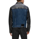 Leather-Black-Men's-Blue-Denim-Trucker-Jacket