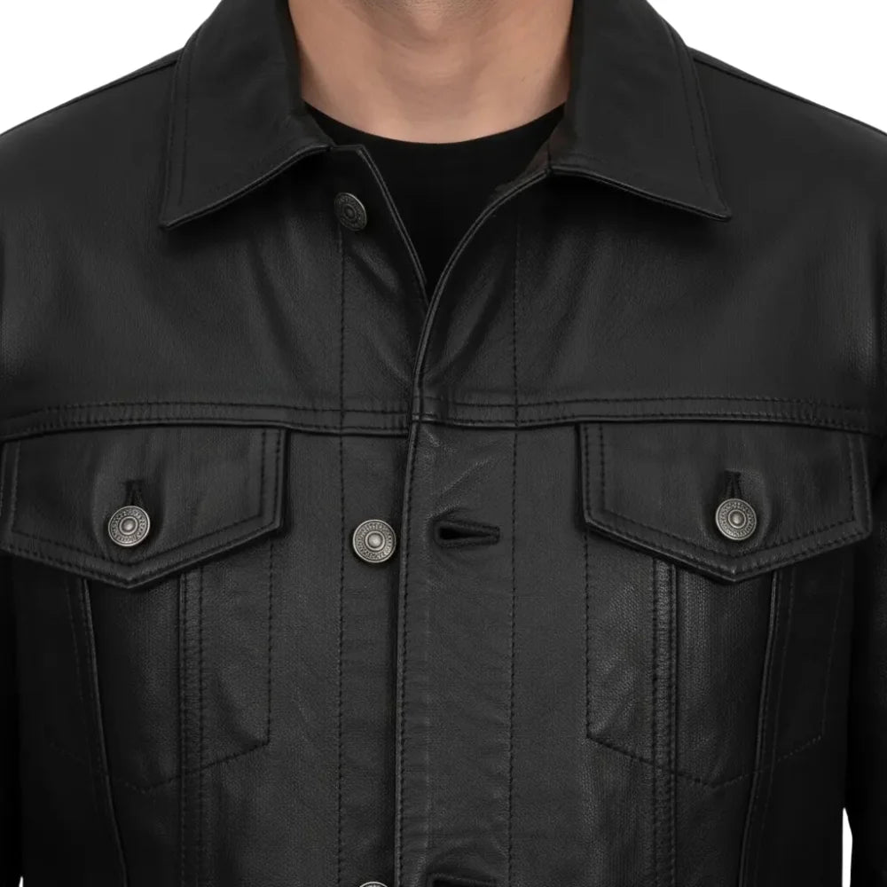 Leather-Black-Men's-Trucker-Jacket