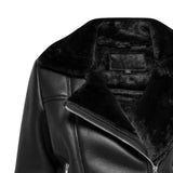 Leather-Black-Shearling-Biker-Jacket-Women's