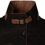 Leather-Brown-Quilted-Stand-Collar-Jacket-Women's