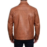 Leather-Cognac-Tan-Men's-Trucker-Jacket