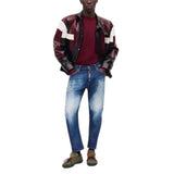 Leather-Maroon-Black-Cafe-Racer-Jacket-Men's