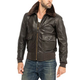 Leather-Men's-Dark-Brown-G-1-Flight-Jacket
