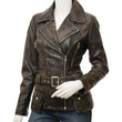 Leather-Women's-Distressed-Dark-Brown-Belted-Biker-Jacket