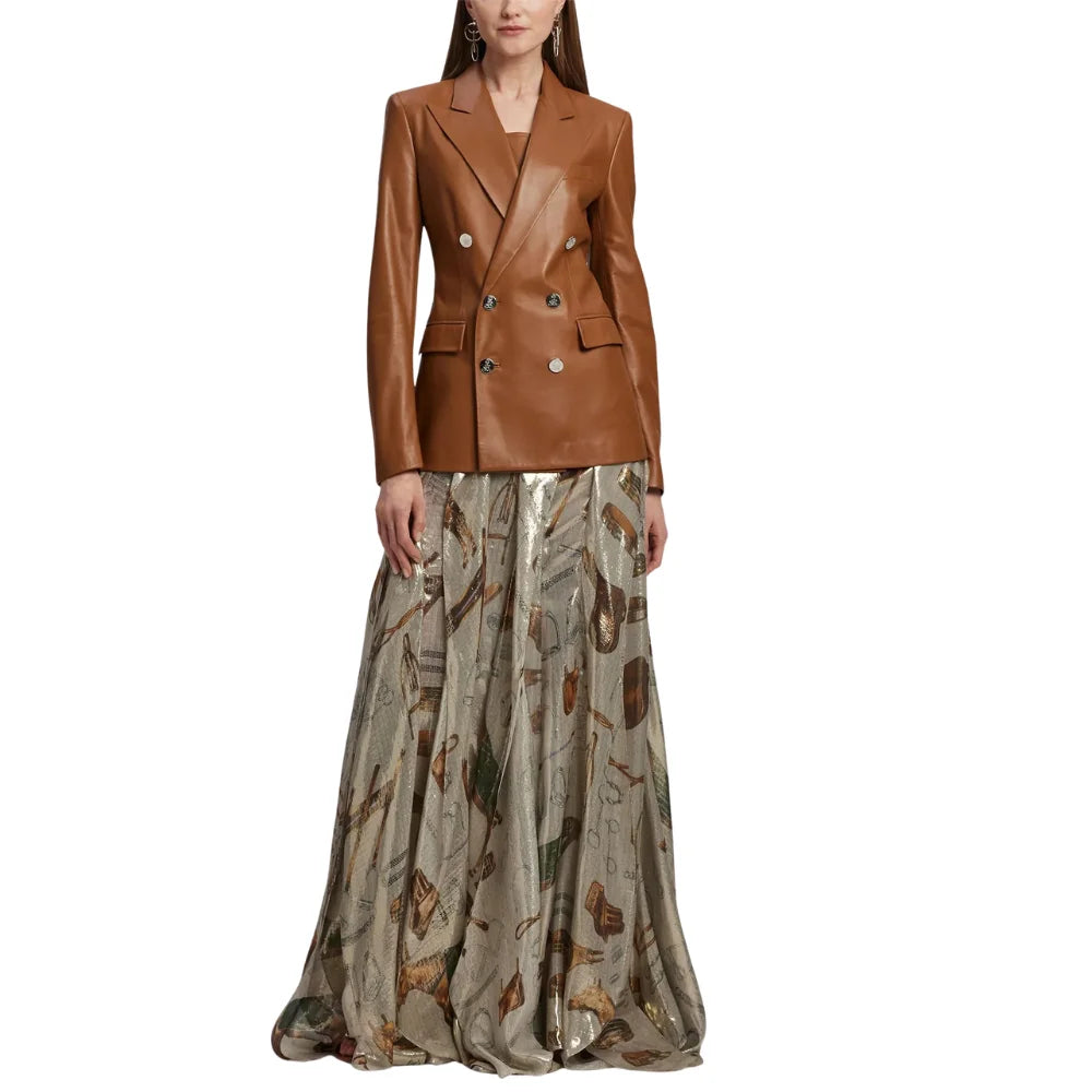 Leather-Women_s-Double-Breasted-Brown-Blazer