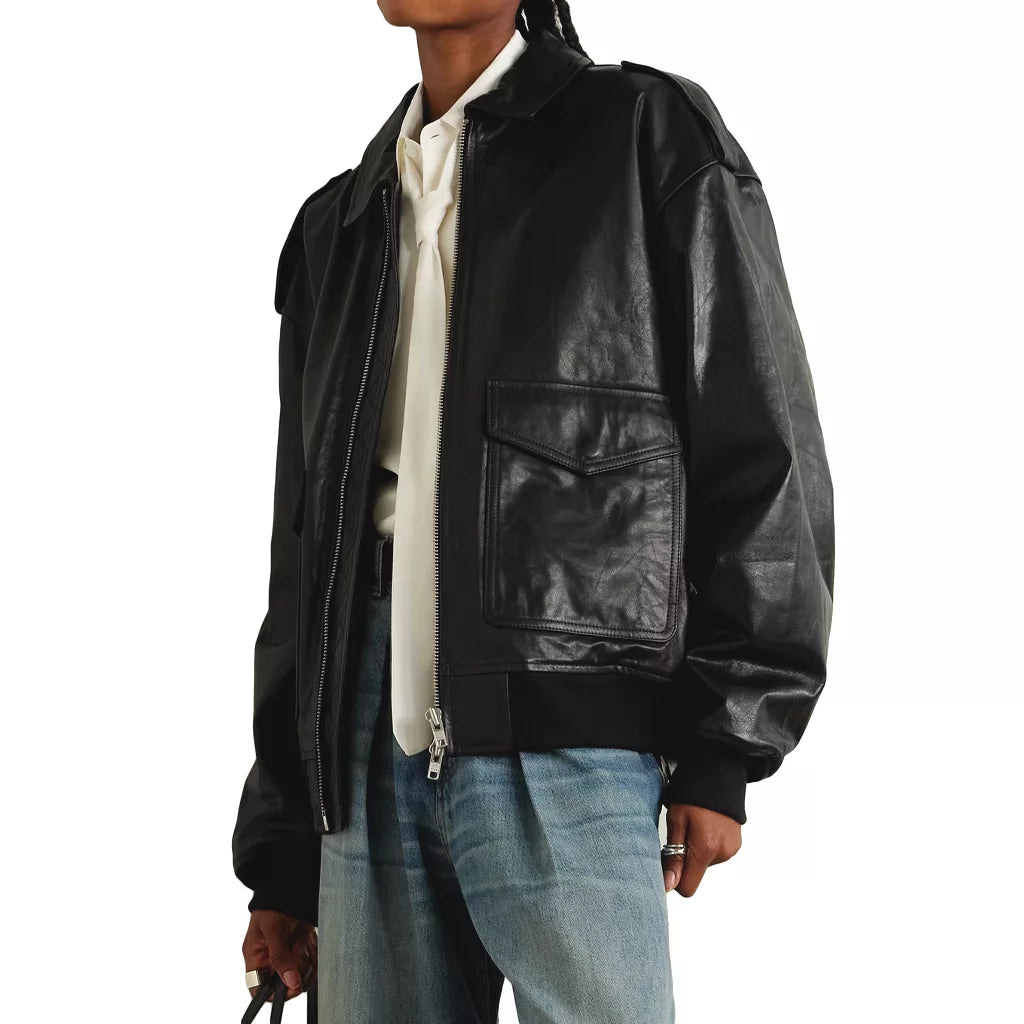 Leather_Women_s_Bomber_Black_Jacket_with_Flap_Pockets