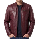 Maroon-Leather-Cafe-Racer-Jacket-Men's