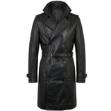 Men's-Belted-Black-Leather-Trench-Coat