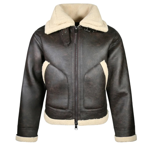 Men's-Brown-Shearling-Aviator-Leather-Jacket