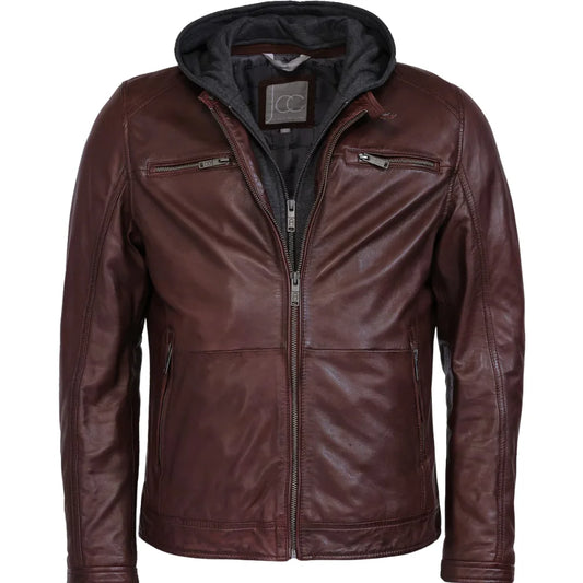 Men_s-Burgundy-Leather-Hooded-Jacket-With-Zip-Up