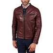 Men’s-Burgundy-Leather-Jacket-with-Stand-Collar