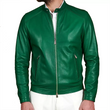 Men's-Emerald-Green-Leather-Cafe-Racer-Jacket