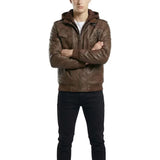 Men's-Hooded-Brown-Leather-Bomber-Jacket