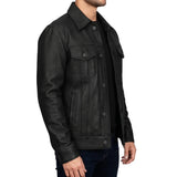 Men's-Leather-Black-Trucker-Jacket