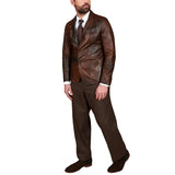 Men's-Leather-Brown-Blazer-Button-Closure