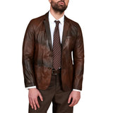 Men's-Leather-Brown-Blazer