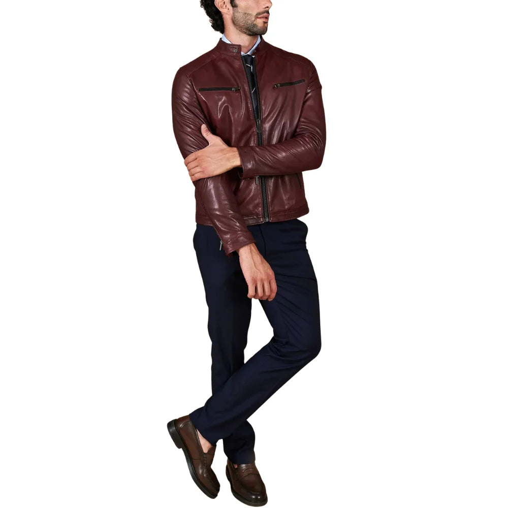 Men’s-Leather-Burgundy-Jacket