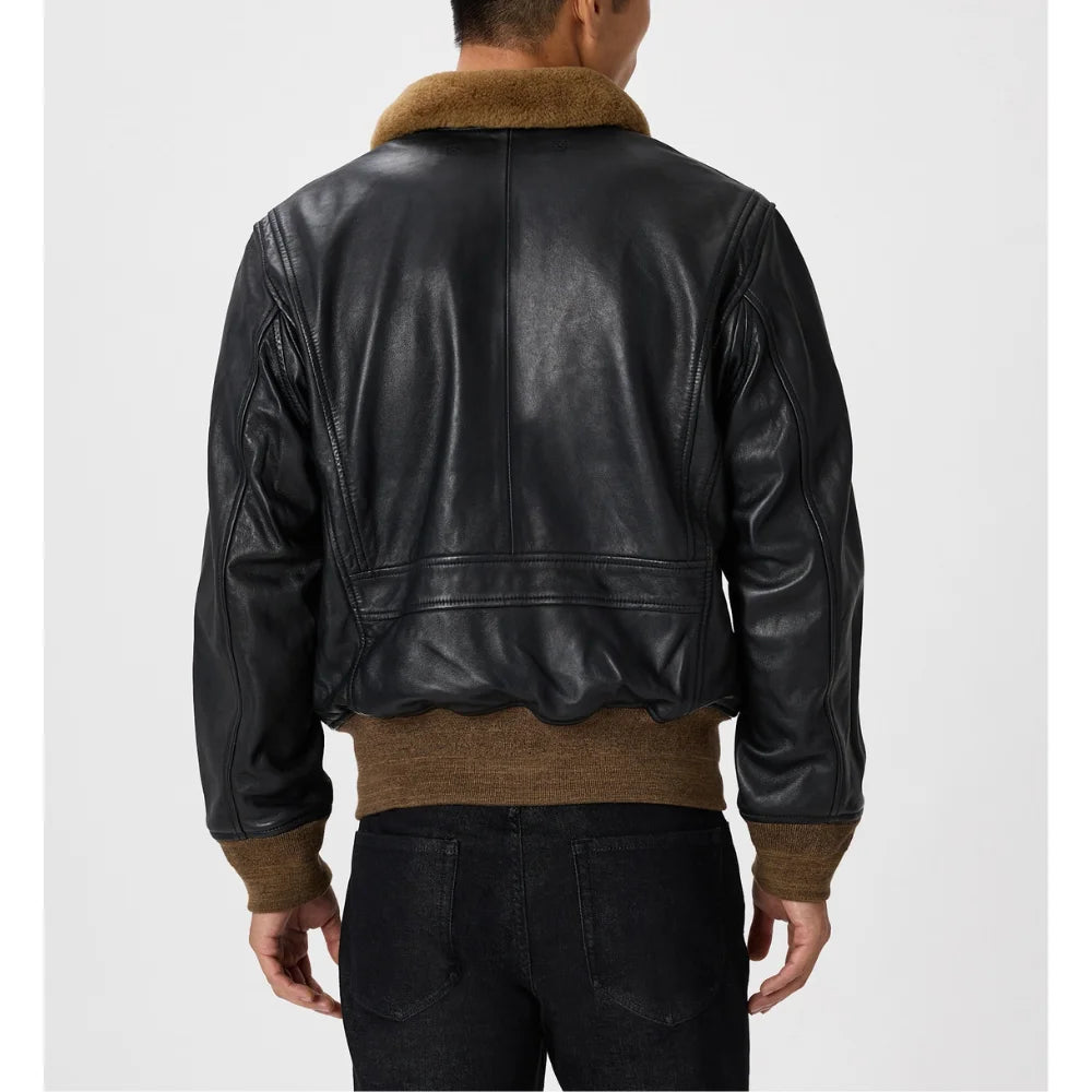 Men's-Leather-G-1-Flight-Black-Jacket