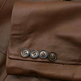 Men's-Leather-Notch-Lapel-Brown-Blazer