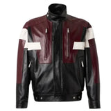 Men's-Maroon-Black-Cafe-Racer-Leather-Jacket